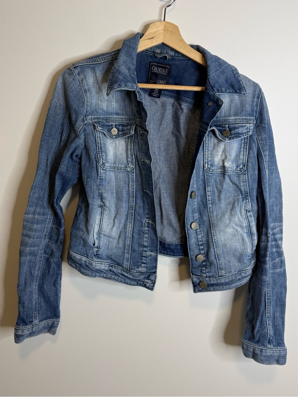 GUESS Light Blue Washed Denim Jacket size small